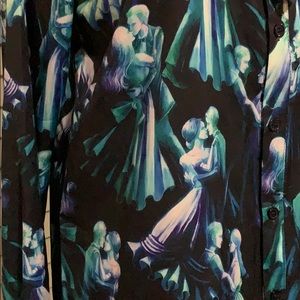 Japanese Novelty Blouse-Phantom Ballroom Dancers